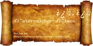 Österreicher Álmos névjegykártya